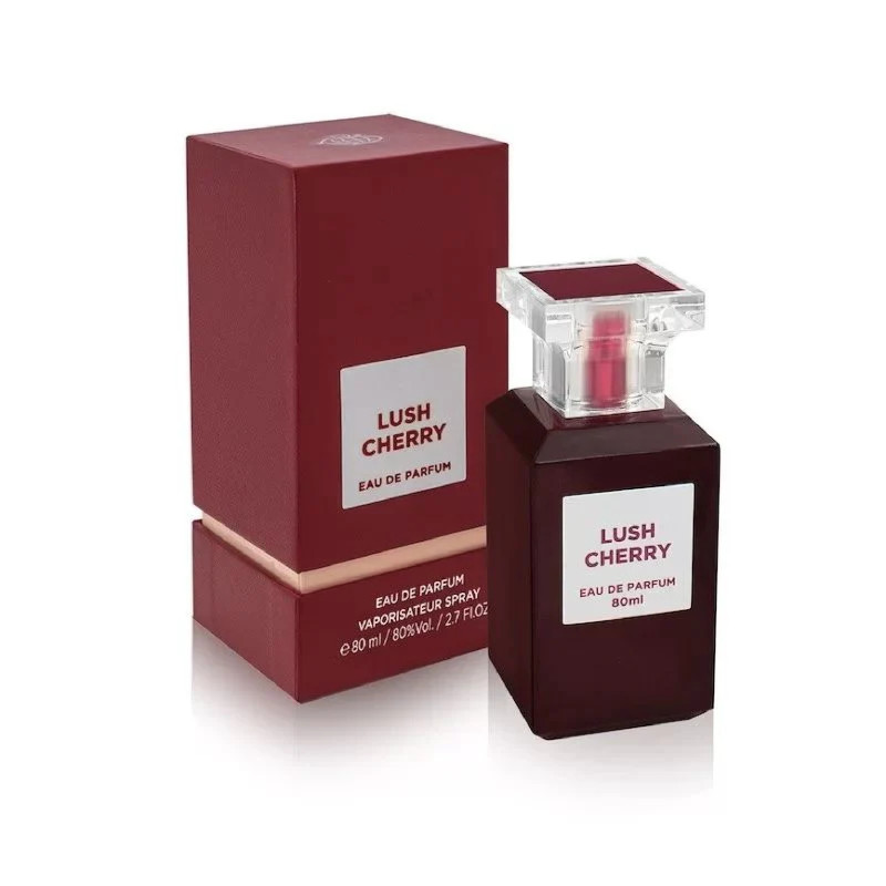 Fragrance World Lush Cherry EDP 80 ml – vyšnios, karčiųjų migdolų ir vanilės aromatas
