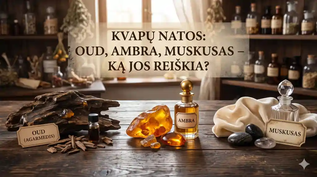 Kvapų natos: oud, ambra, muskusas – ką jos reiškia? 3 Kvepalai ir jų sudedamosios dalys