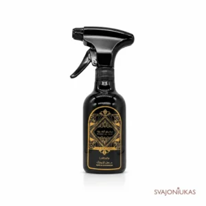 Lattafa Badee Al Oud Room Spray 450 ml - rytietiškas oro gaiviklis su agarmedžiu (oud), šafranu ir muskusu